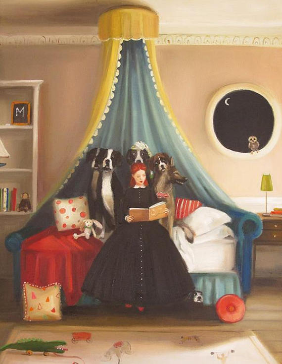 Janet Hill Studio - Miss Moon Lesson Six Art Print - 8.5 X 11