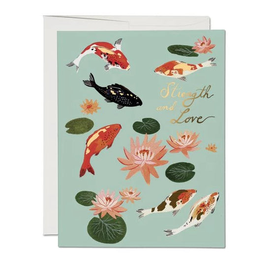 Red Cap Cards - Koi Fish